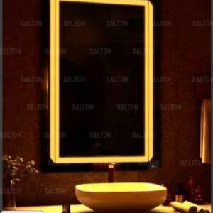 (18x24 Mirror Size), Wall Mount Rectangular Led Mirror for Bathroom & Bedroom, Mirror with Light, Touch Sensor Controlled with 3 Colour Lights and Brightness Adjustable