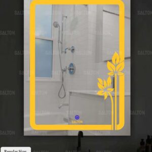 (18×24 Mirror Size), Wall Mount Rectangular Led Mirror for Bathroom & Bedroom, Mirror with Light, Touch Sensor Controlled with 3 Colour Lights and Brightness Adjustable