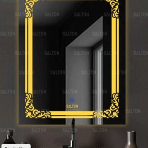 (18×24 Mirror Size), Wall Mount Rectangular Led Mirror for Bathroom & Bedroom, Mirror with Light, Touch Sensor Controlled with 3 Colour Lights and Brightness Adjustable