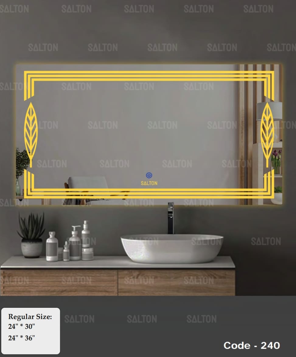 (18×24 Mirror Size), Wall Mount Rectangular Led Mirror for Bathroom & Bedroom, Mirror with Light, Touch Sensor Controlled with 3 Colour Lights and Brightness Adjustable