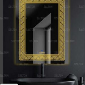 (18×24 Mirror Size), Wall Mount Rectangular Led Mirror for Bathroom & Bedroom, Mirror with Light, Touch Sensor Controlled with 3 Colour Lights and Brightness Adjustable