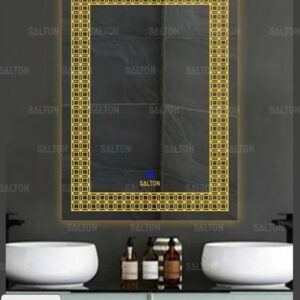(18×24 Mirror Size), Wall Mount Rectangular Led Mirror for Bathroom & Bedroom, Mirror with Light, Touch Sensor Controlled with 3 Colour Lights and Brightness Adjustable