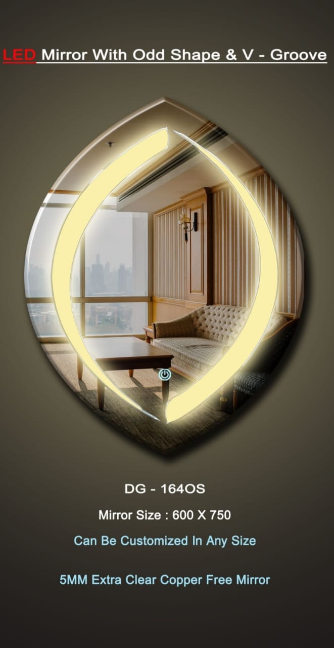18x24 Inch Frameless Oval Led Mirror for Wall Bathroom Led Mirror with 3-Color Light/Smart Sensor/Bedroom/Living Room/Washbasin/Dressing Room/Durable/Standard Mirror