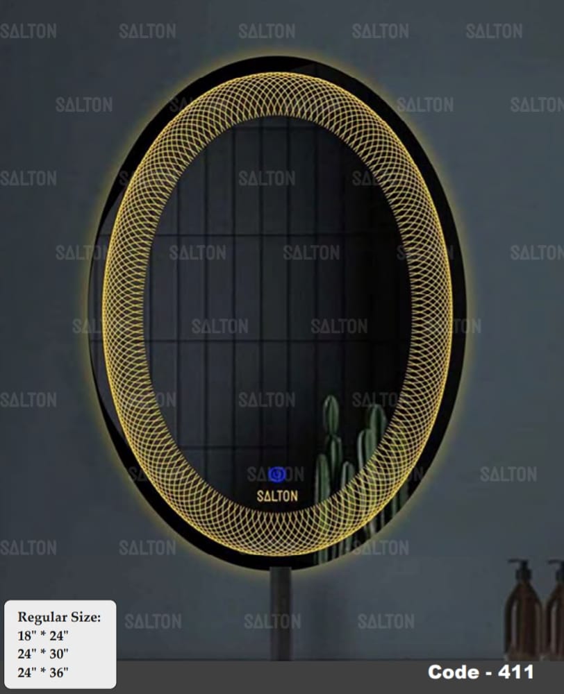 18x24 Inch Frameless Oval Led Mirror for Wall Bathroom Led Mirror with 3-Color Light/Smart Sensor/Bedroom/Living Room/Washbasin/Dressing Room/Durable/Standard Mirror