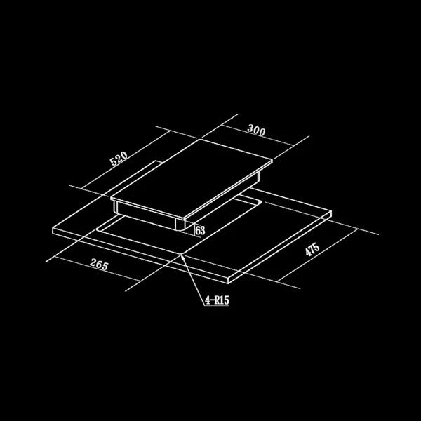 Hafele 30 cm 2 Burner Hob Altius Series ALTIUS FS 230 - Image 9