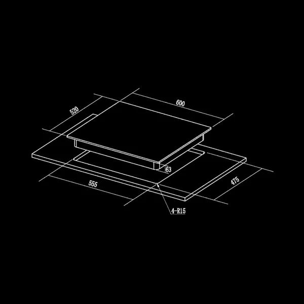 Hafele 60 cm 3 Burner Hob Altius Series ALTIUS FS 360 - Image 2
