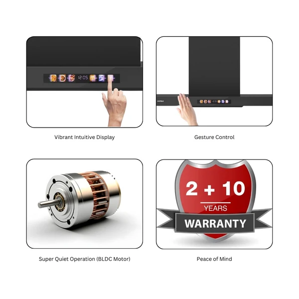Hafele 60 cm Wall Mounted Chimney TERESA T-60 BLDC - Image 2