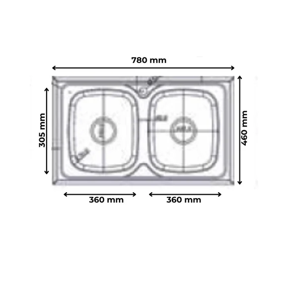 Futura Stainless Steel Sink Dura Series DURA DOUBLE BOWL 31 X 18 ( 31 x 18 inches ) - Satin - Image 4