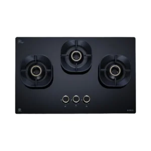 Elica 60 cm 3 Burner Hob Crown Lotus Series CROWN FLEXI 360 LOTUS IND HD BRASS
