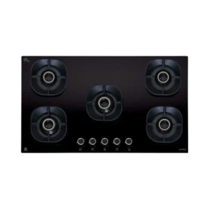 Elica 90 cm 5 Burner Hob Crown Lotus Series CROWN FLEXI 590 LOTUS IND HD BRASS