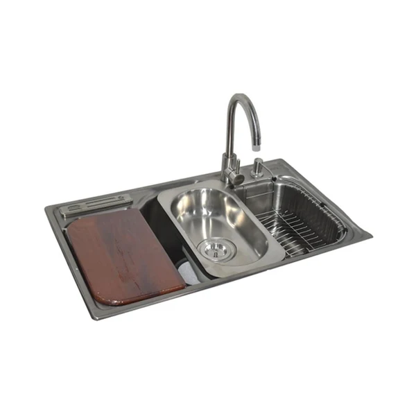 Futura Stainless Steel Sink Designer Series SINGLE BOWL FS 8050 ( 31 x 19 inches ) - Satin - Image 2