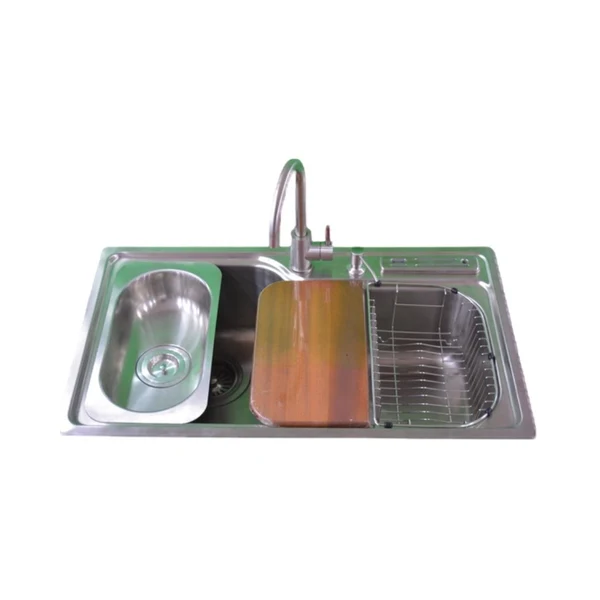 Futura Stainless Steel Sink Designer Series SINGLE BOWL FS 8550 ( 33.5 x 20 inches ) - Satin - Image 2