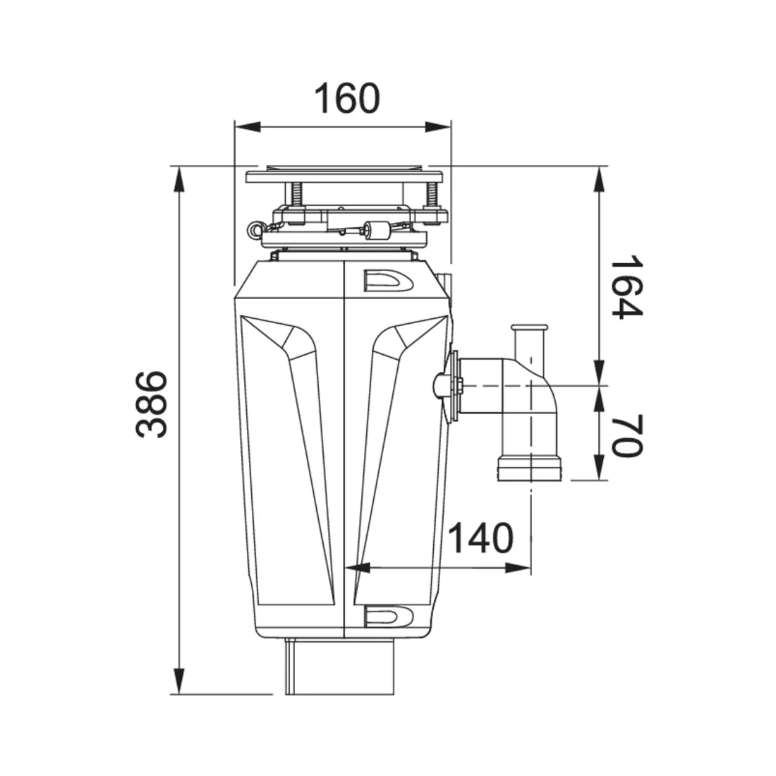 Franke Food Waste Disposer TE-75S (TE-0.75 HP) - Image 7
