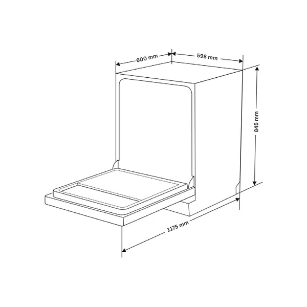 Hafele Free Standing Dishwasher AQUA NOIR 13 FS with 13 Place Settings - Image 13