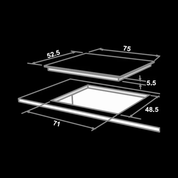 Elica 75 cm 4 Burner Hob Crown Lotus Series CROWN FLEXI 475 LOTUS IND HD BRASS - Image 5