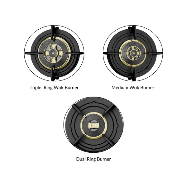 Hafele 86 cm 4 Burner Hob Altius Plus Matt Series ALTIUS PLUS MATT GLASS 490 - Image 4