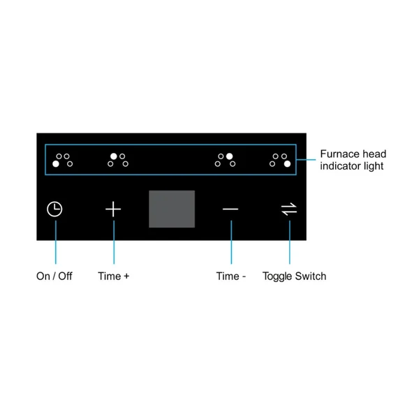 Hafele 80 cm 4 Burner Hob Cronus Series CRONUS 480 - Image 5