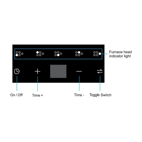 Hafele 90 cm 5 Burner Hob Cronus Series CRONUS 590 - Image 5