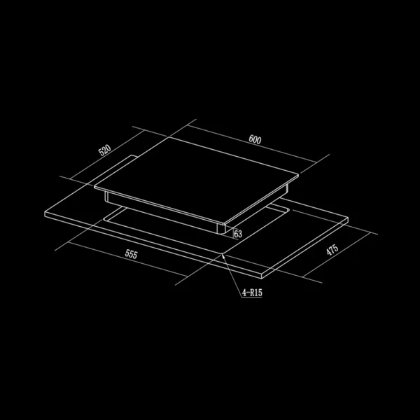 Hafele 60cm 4 Burner Hob Altius Series ALTIUS FS 460 - Image 11
