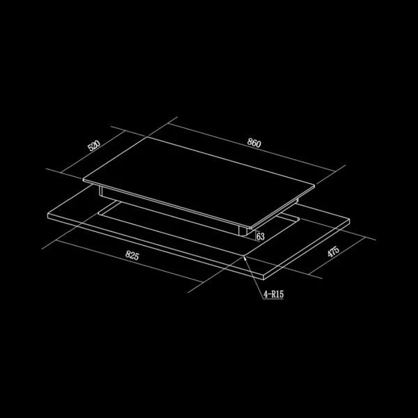 Hafele 86 cm 4 Burner Hob Altius Series ALTIUS FS 490 - Image 8