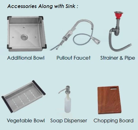 Sincore Stainless Steel Sink Hand Crafted Series SATELLITE ( 29.5 x 19 inches ) - Matt - Image 5