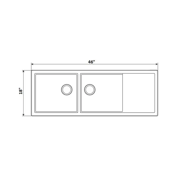 Franke Stainless Steel Sink Box Series BOX BXX 221 121 116 ( 46 x 18 inches ) - Satin - Image 8
