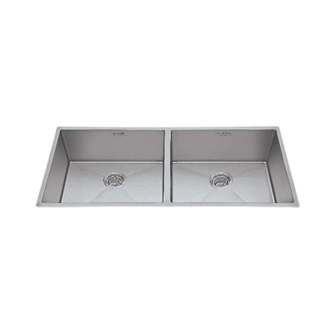 Hindware Stainless Steel Sink Handmade Series DOUBLE BOWL SUPERIO 42 x 19 ( 42 x 19 inches ) - Satin