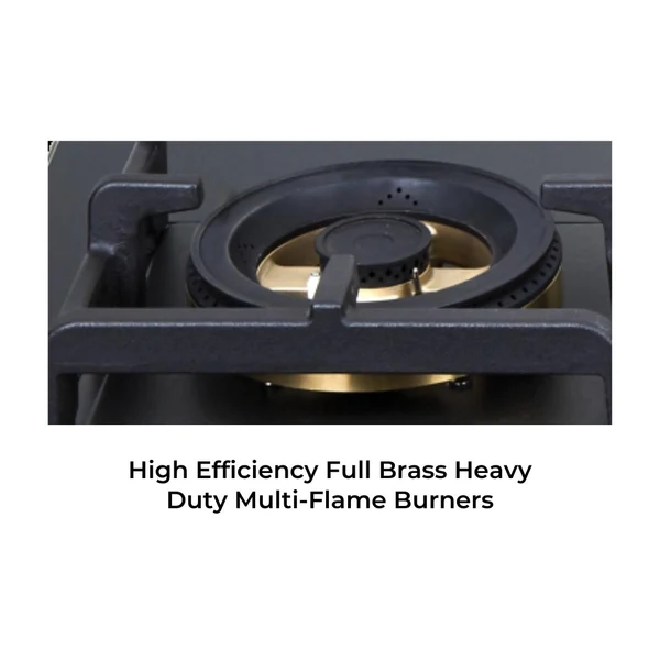 Whirlpool 70 cm 3 Burner Hob Smart Seal Series SMART SEAL BRASS HDMC 703 - Image 2