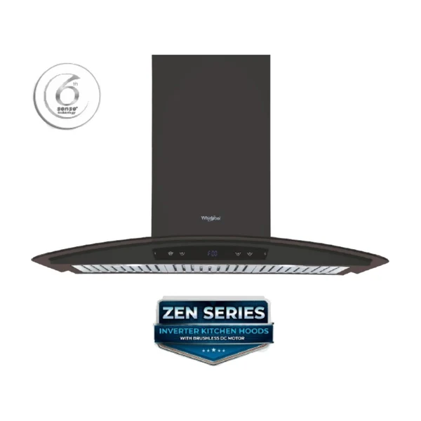 Whirlpool 90 cm Island Chimney Zen Series ZEN BF 9I CGA BLDC BK HOOD - Image 2