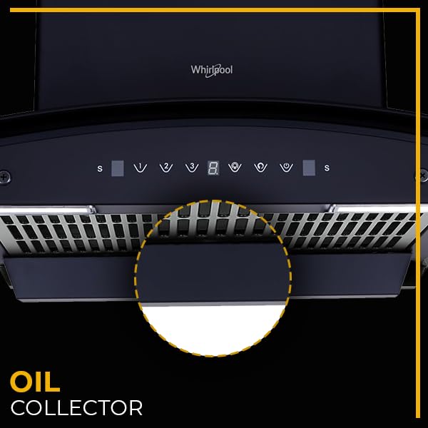 Whirlpool 60cm 1350 m3/hr Filterless Autoclean Kitchen Chimney 11 Years Warranty on Motor and 5 Years Comprehensive CGFL 604 HAC BK HOOD | Gesture Control| Black - Image 8
