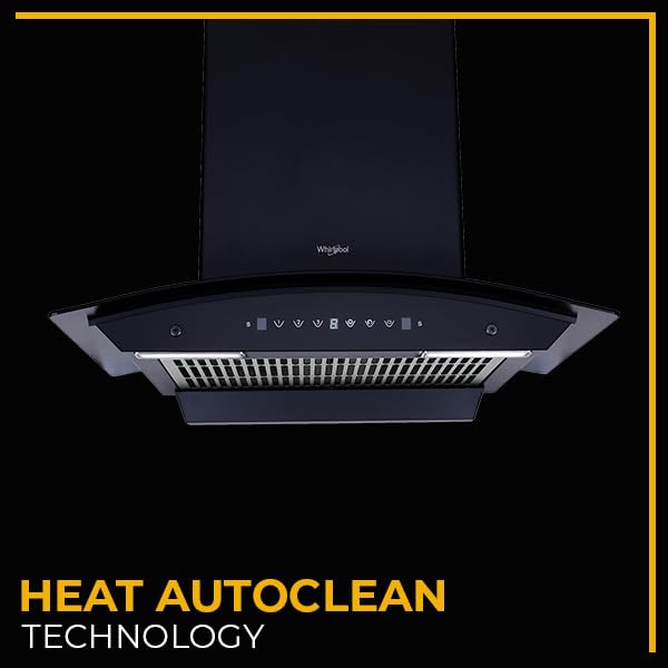 Whirlpool 60cm 1350 m3/hr Filterless Autoclean Kitchen Chimney 11 Years Warranty on Motor and 5 Years Comprehensive CGFL 604 HAC BK HOOD | Gesture Control| Black - Image 3